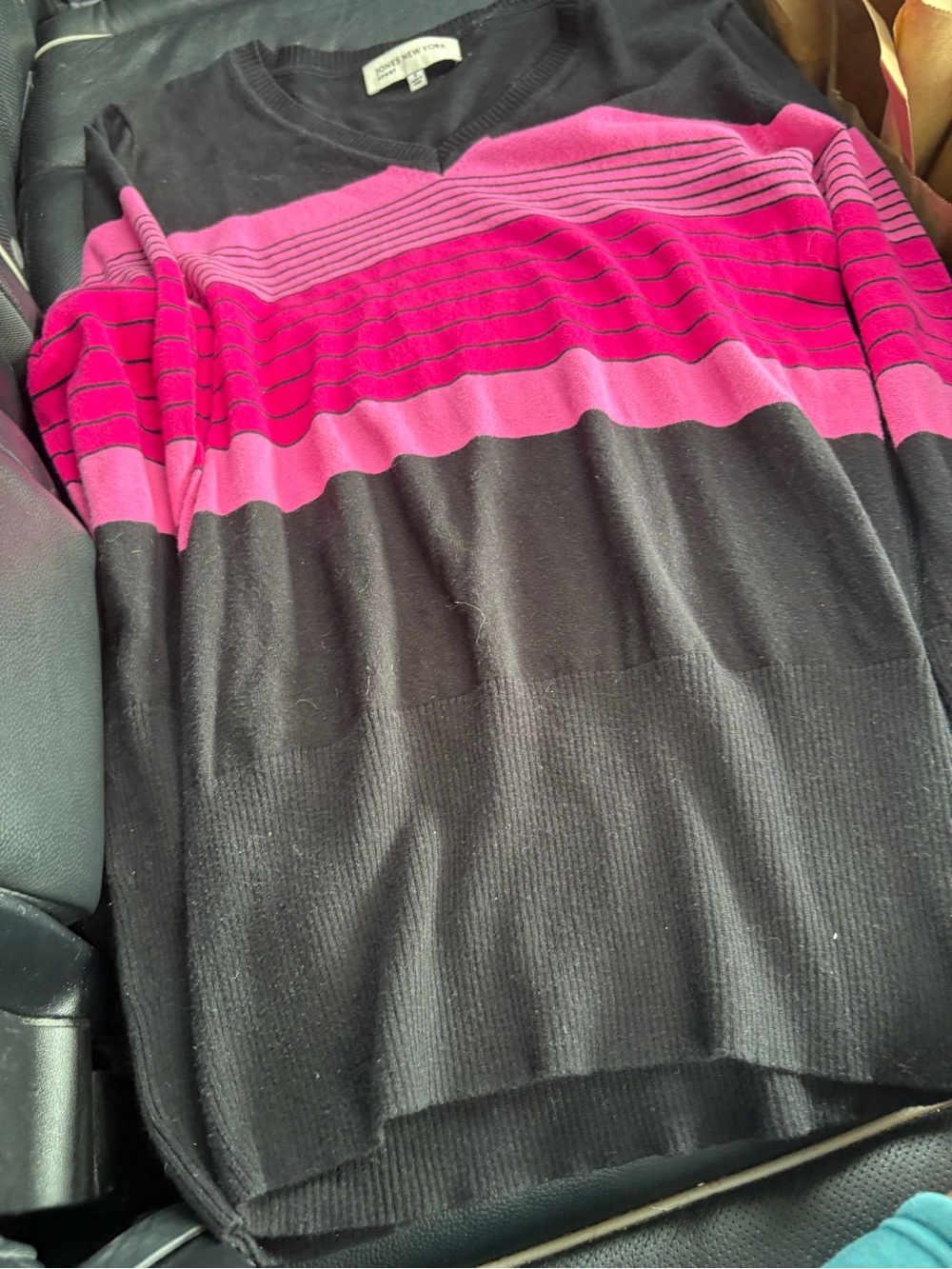 Jones New York Brown V-Neck Sweater